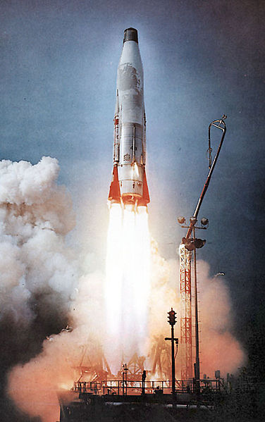 Launch of an Atlas B intercontinental ballistic missile - Wikipedia USAF photo